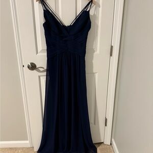 Elegant Navy Blue Evening Gown